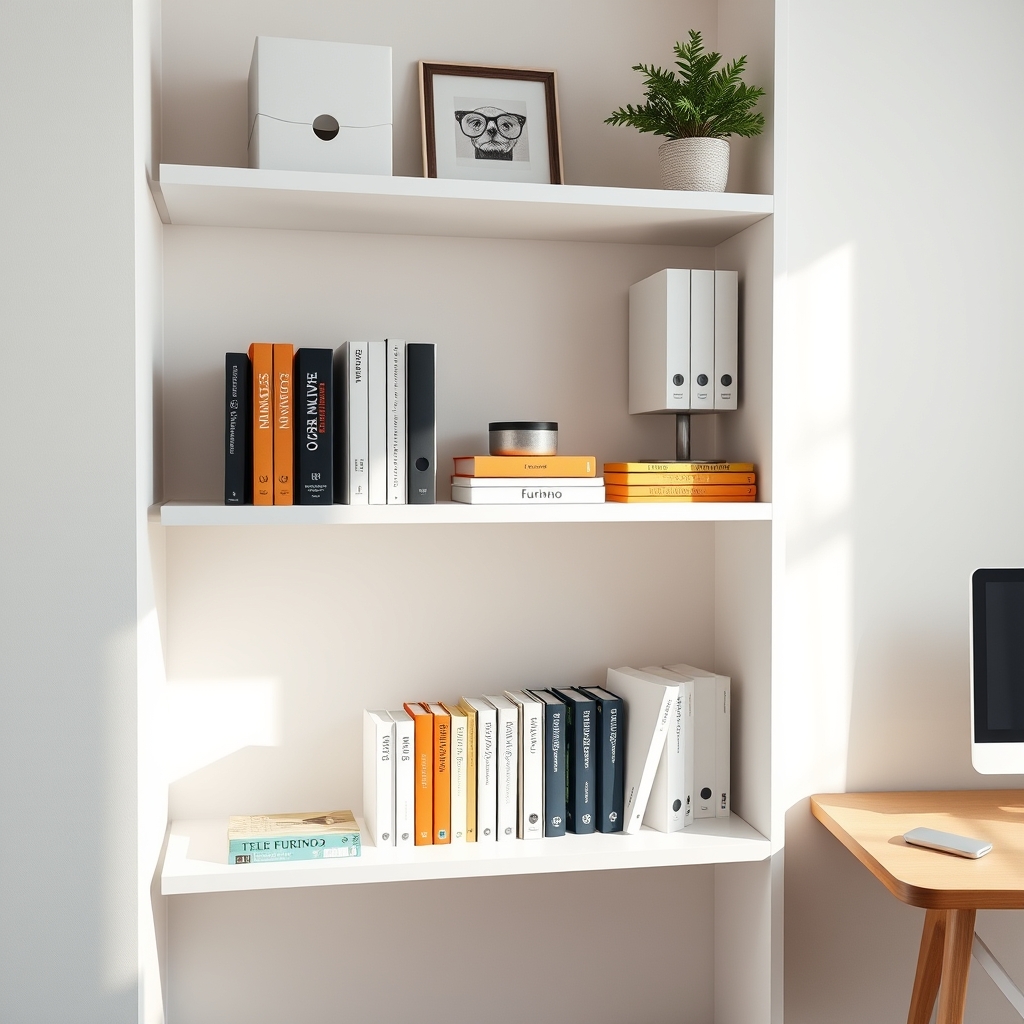 bookshelf white in action