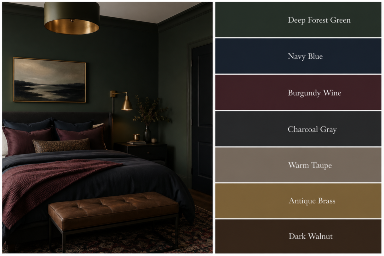 Moody Bedroom Color Palette Deep Hue