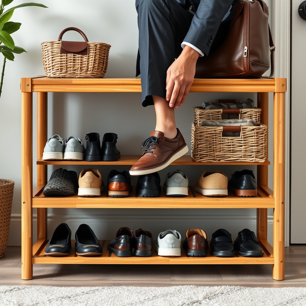 shoe bench in action