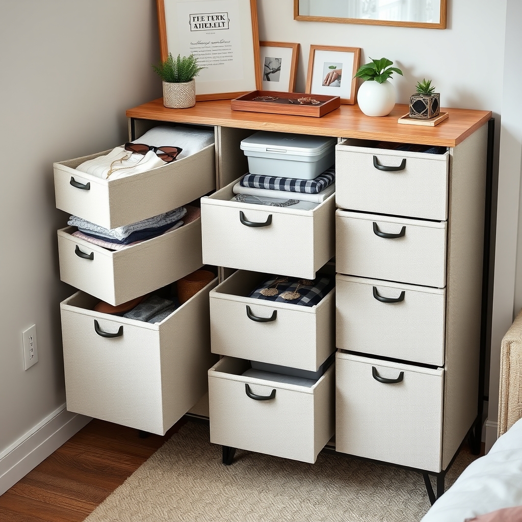 dresser organizer in action
