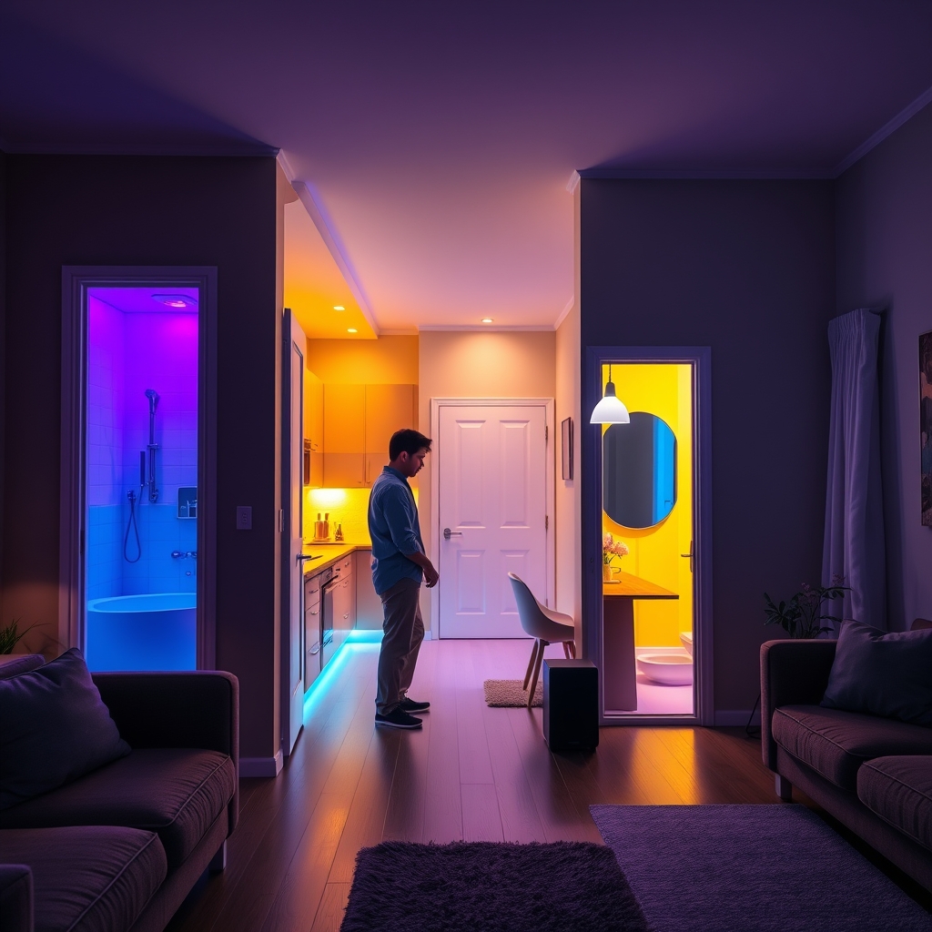 smart bulb in action