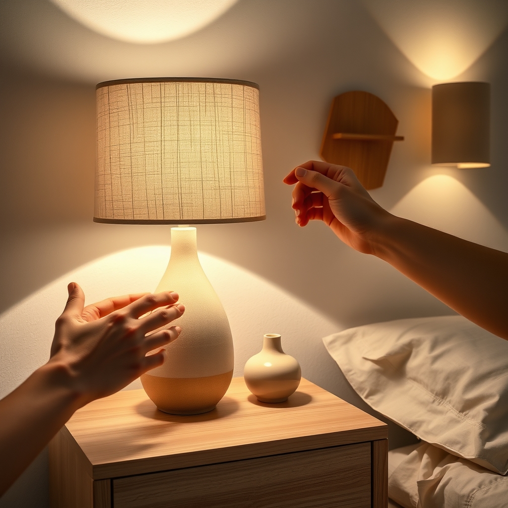 japandi bedroom lighting layered - Illustration 2