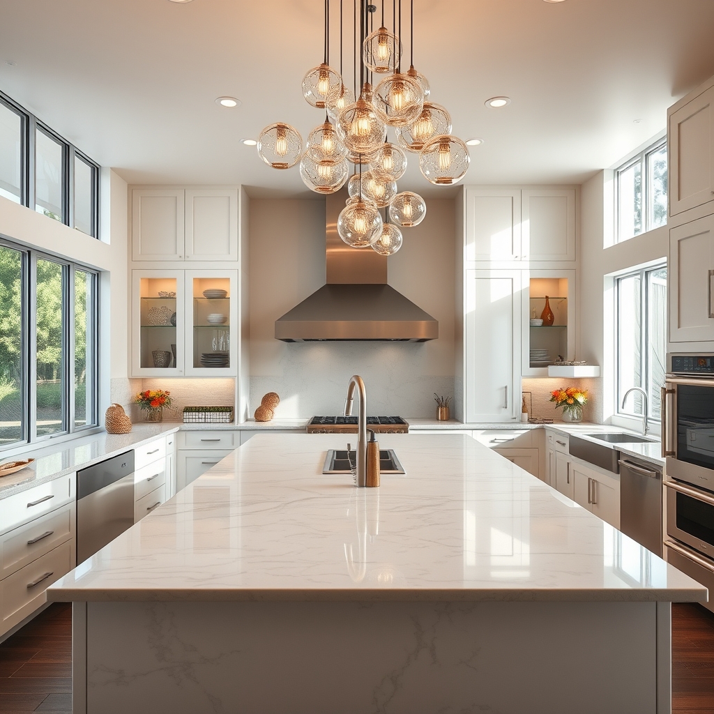 kitchen island pendant lighting cluster - Illustration 1