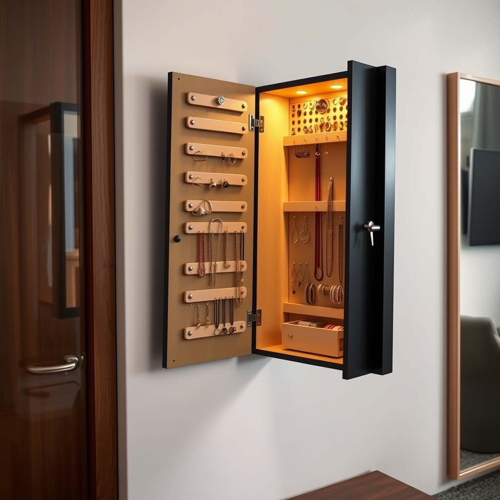 jewelry armoire in action
