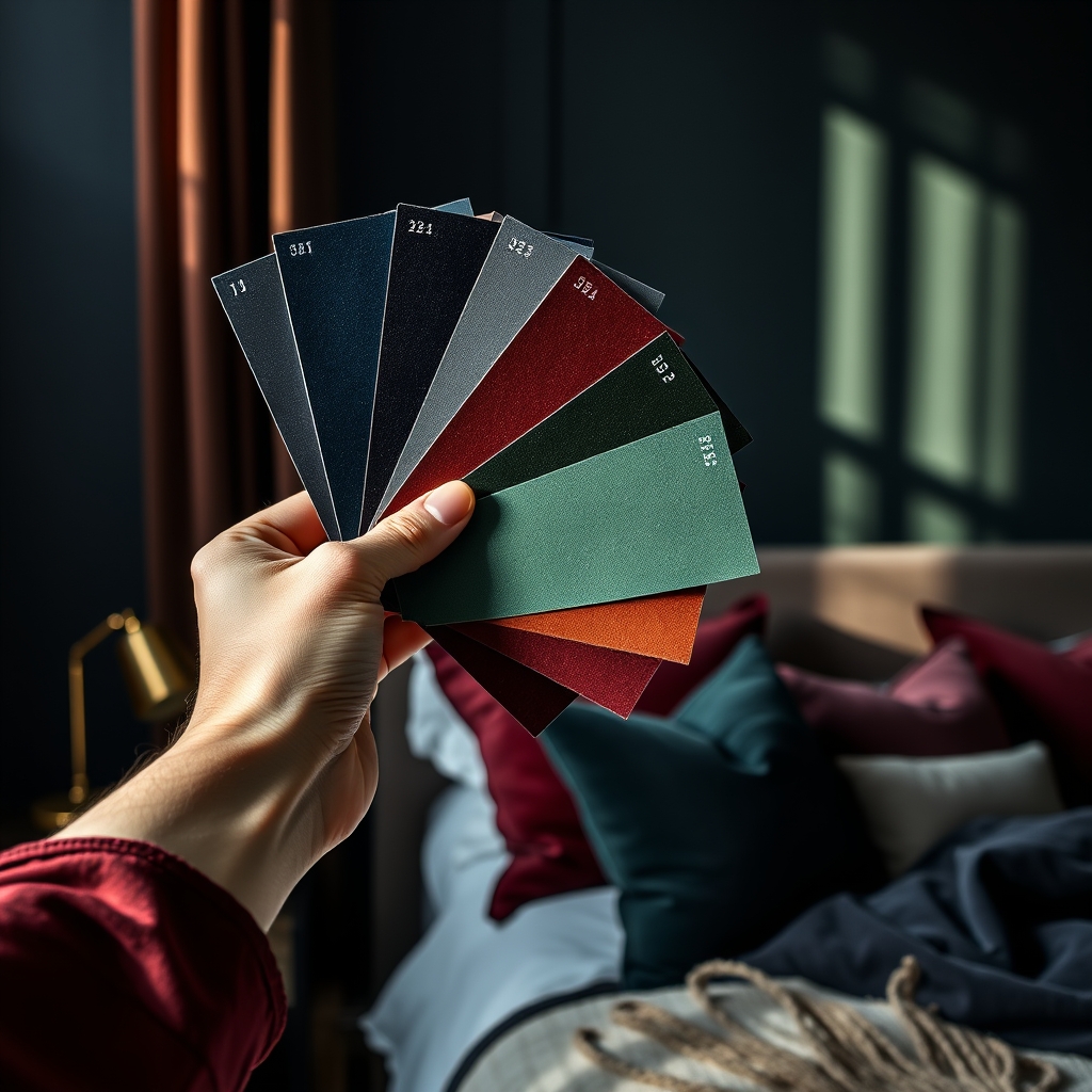 moody bedroom color palette deep hue - Illustration 2