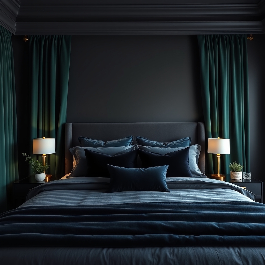 moody bedroom color palette deep hue - Illustration 3