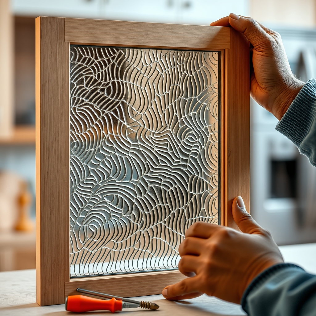 reed glass kitchen cabinet doors - Illustration 2