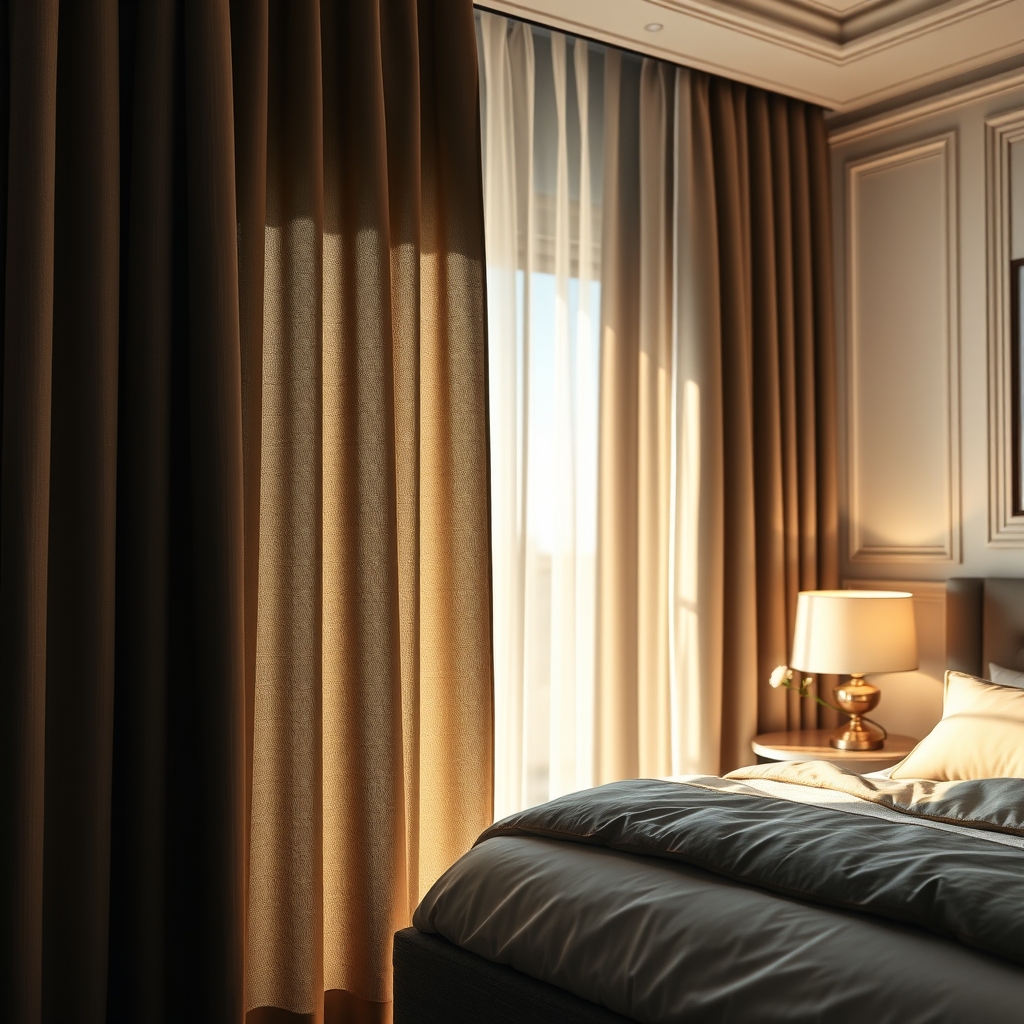 blackout curtains in action