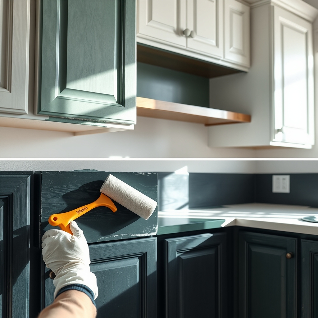 two-tone kitchen cabinets upper lower - Illustration 2