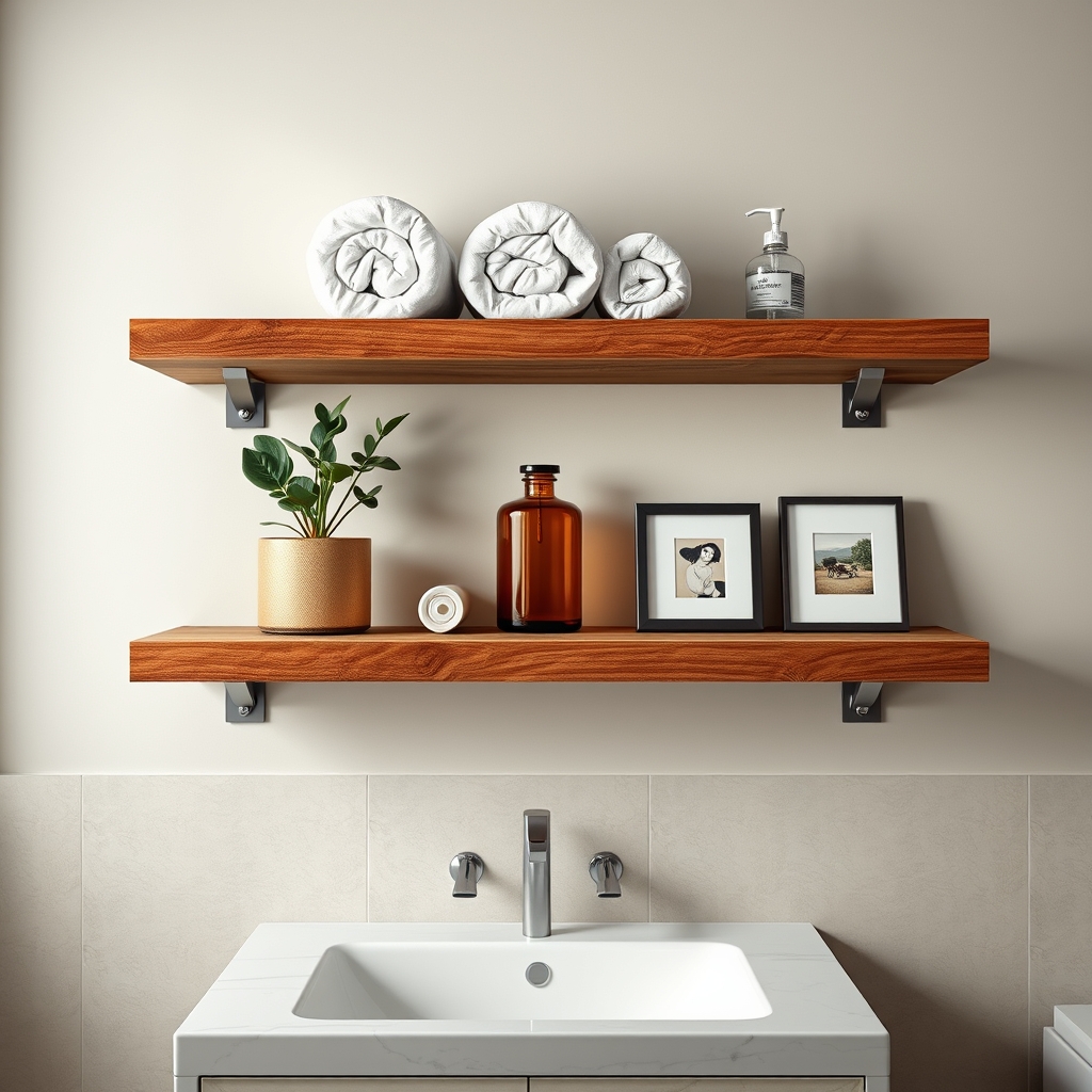 floating shelves in action