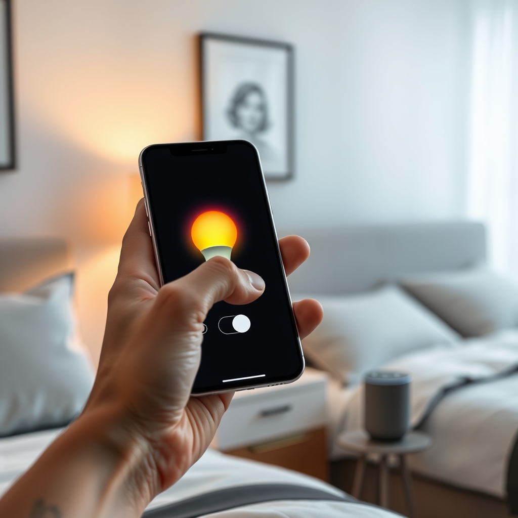 smart bulb in action