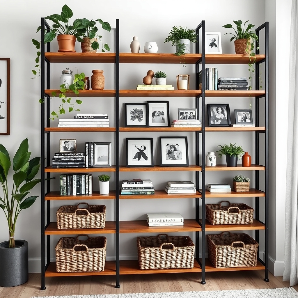 ladder shelf in action