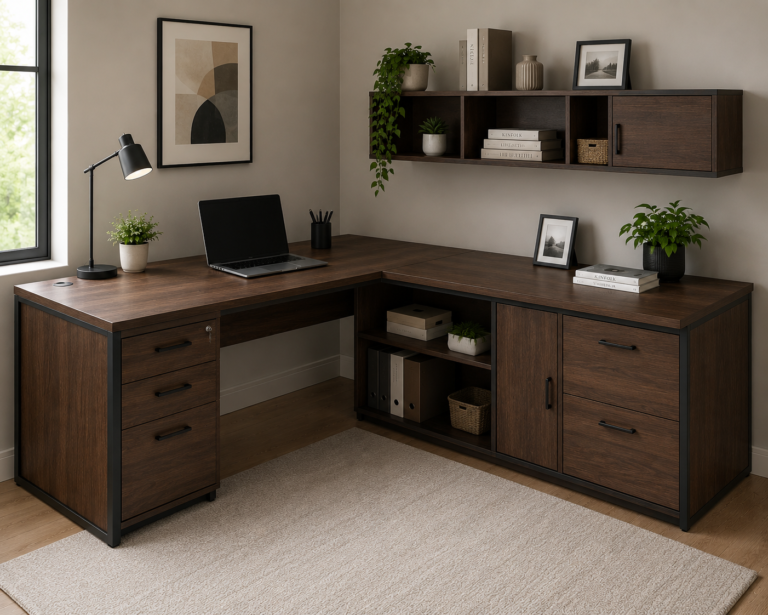 L Shaped Desk With Storage