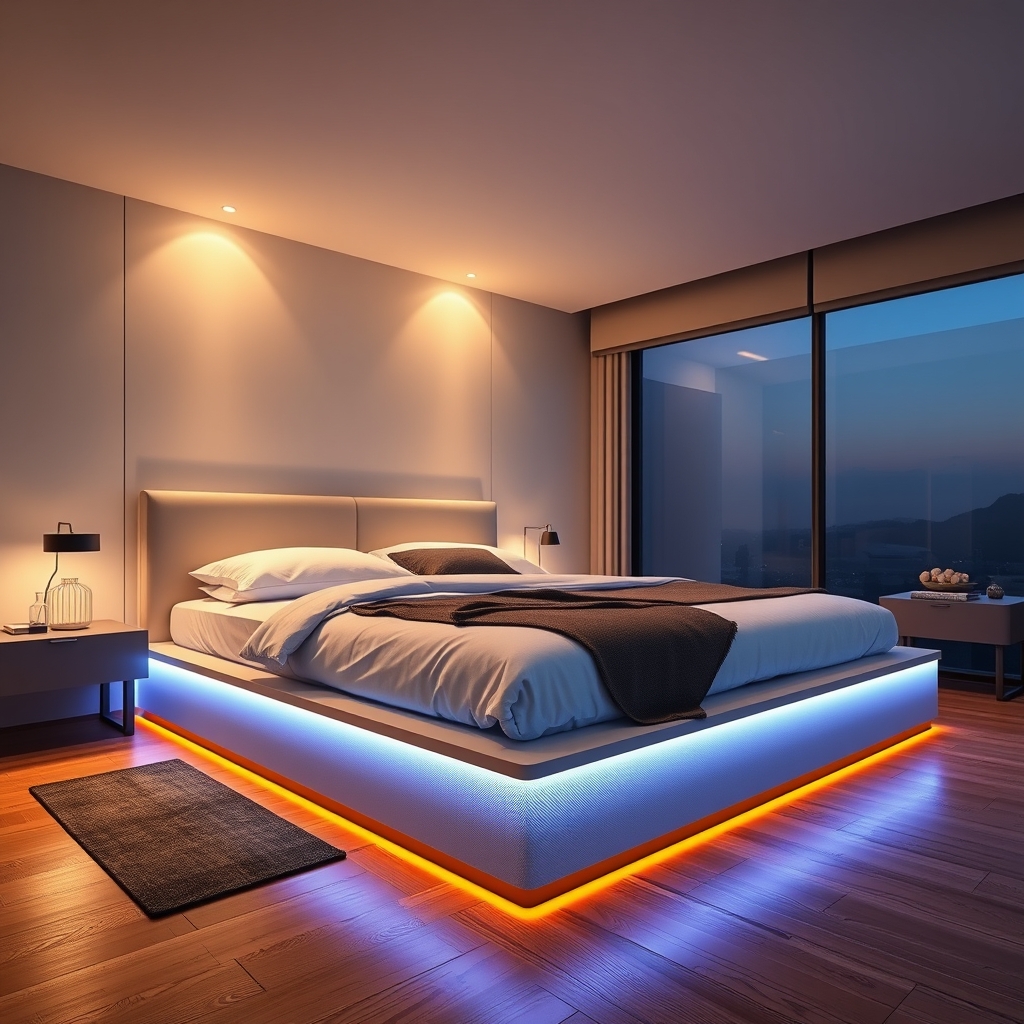 Bed Frame With LED Lights: 7 Amazing Ways to Upgrade Your Bedroom (Proven Guide) 2 bed frame with LED lights - Illustration 1