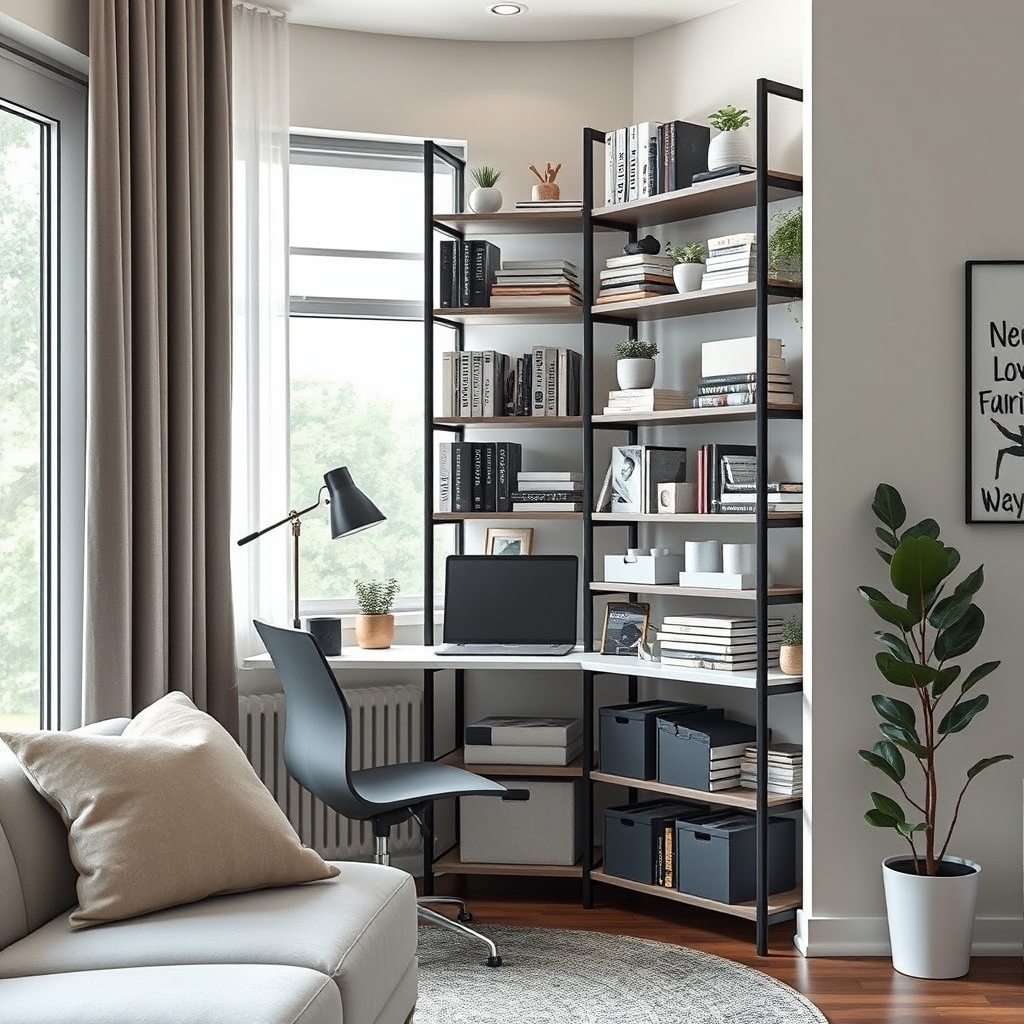 corner shelf in action