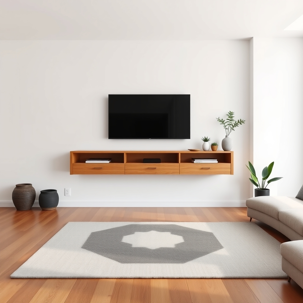 floating media console - Illustration 1