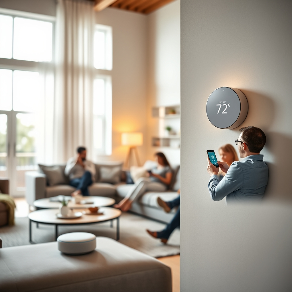 smart thermostat product view