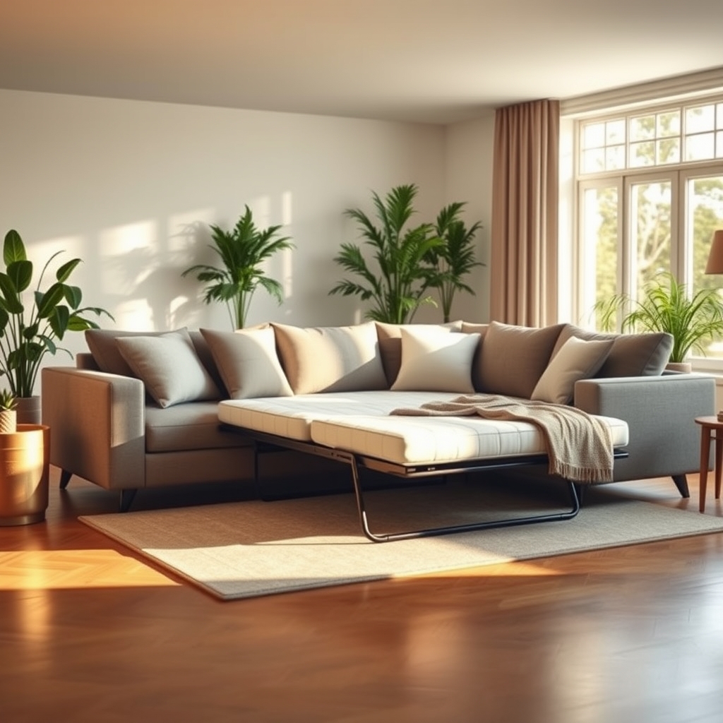 sofa with pull out bed - Illustration 1
