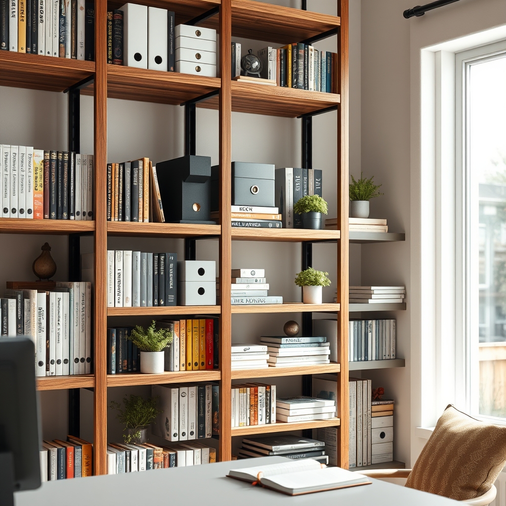 bookshelf organizer in action