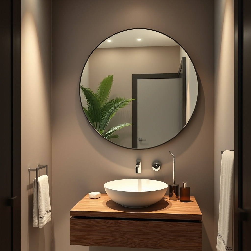 round mirror in action